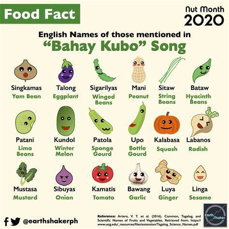 Bahay kubo how many vegetables